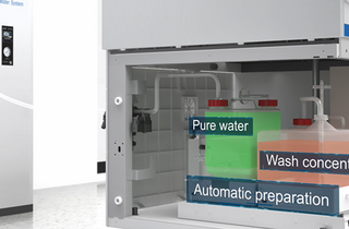 В зависимости от ваших потребностей можно выбрать автоматический или ручной режим приготовления моющей жидкости.